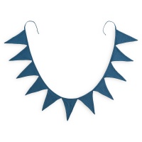 Гирлянда В виде флажков из хлопчатобумажной газовой ткани Kumla единый размер синий LA REDOUTE INTERIEURS  фото, kupilegko.ru